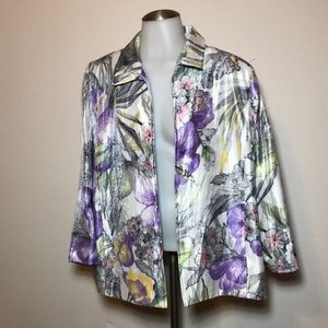 Alfred dunner, floral print blazer
